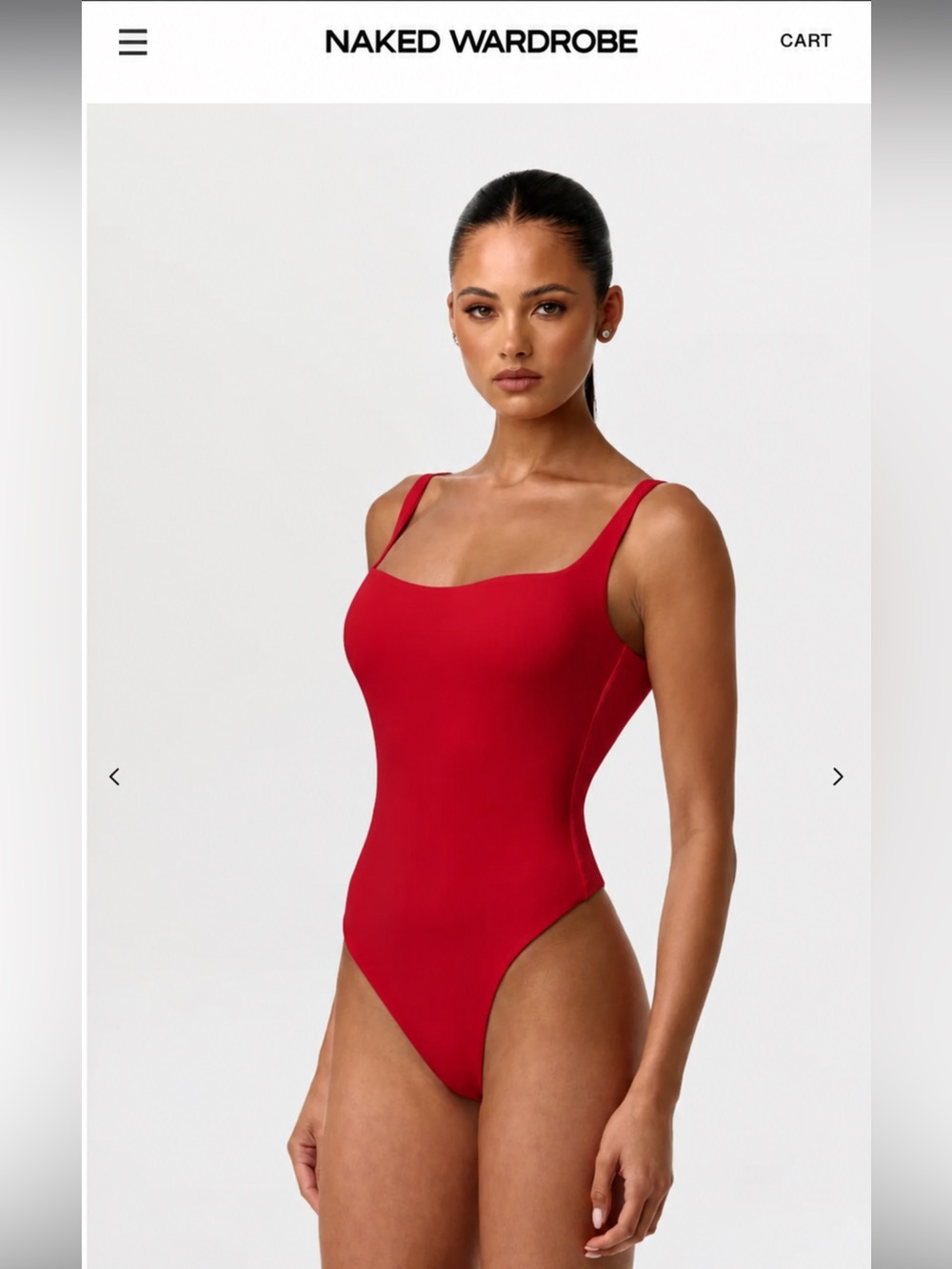 Naked Wardrobe Smooth Scoop Neck Bodysuit